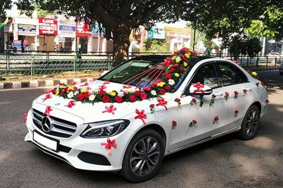Mercedes c-class luxury wedding car