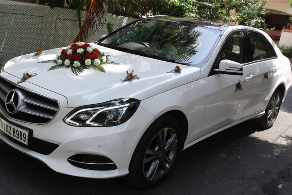 Mercedes e-class luxury wedding car
