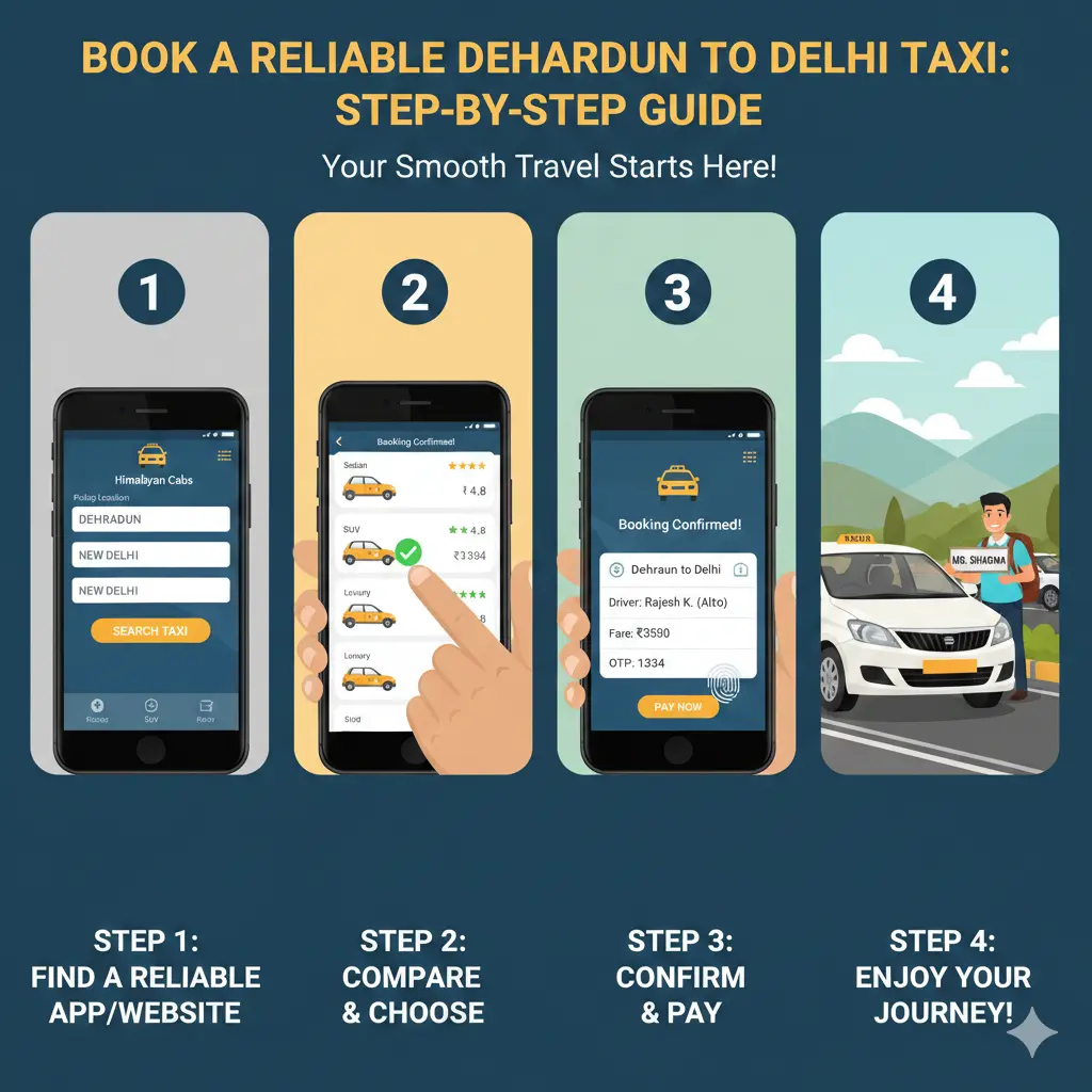 How to Book a Reliable Best Dehradun to Delhi Taxi: Step-by-Step Guide
