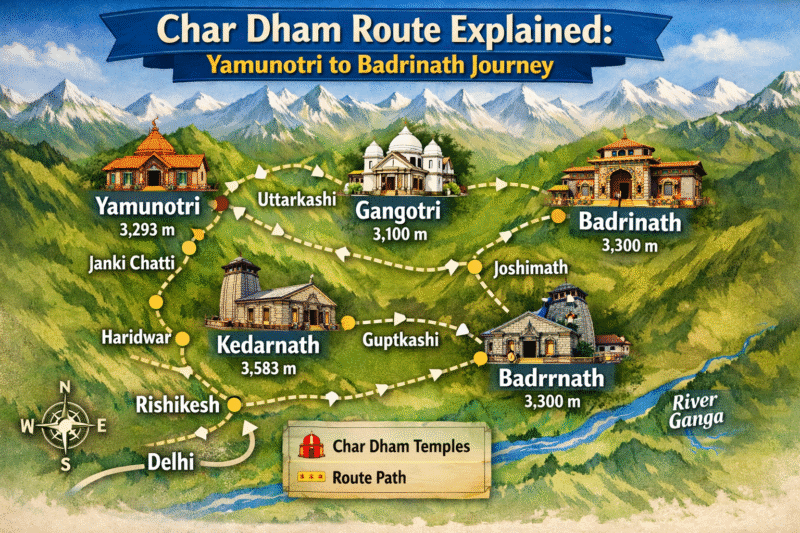 Char Dham Route Explained: Yamunotri to Badrinath Journey
